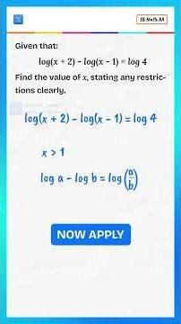 Logarithms Made Easy | Find x with Restrictions (Step-by-Step)