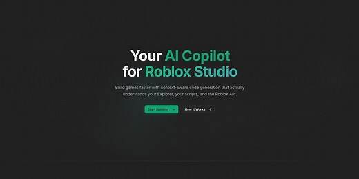 Leafy - AI Copilot for Roblox Studio | 3D Models, Live Console, Context-Aware Codegen | Free 7-Day Pro Trial "FREETRIAL7"