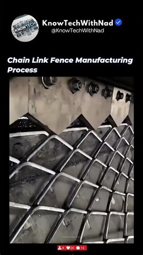 Most Satisfying Machine Ever? (Chain Link Fence Weaving) ⛓️ #tech #howitsmade #shorts