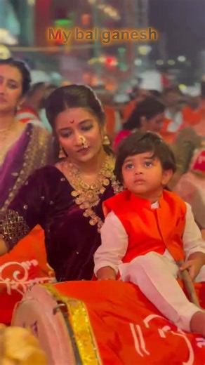 Kanak Tete on Instagram: "My cute bal ganesh❤️#dhol #pathk"
