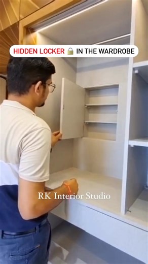 Hidden Locker Inside Wardrobe | Luxury Storage Idea | Thane Homes #Shorts