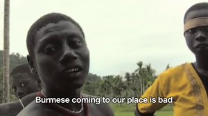 A Jarawa man of the Andaman Islands, India speaks against poachers...