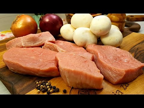 Soft medallions with mushrooms and butter potatoes - Best ever