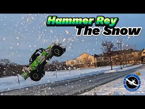 Losi Hammer Rey RC 4x4 Monster Truck Snow Bash: Who Said it was Too Heavy to Jump?