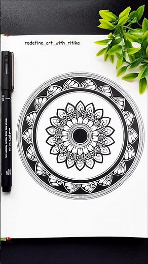 Easy Mandala Art Tutorial for Beginners | Step by Step Mandala Guide✌️