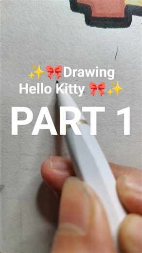 Drawing hello Kitty in Pixel part 1🎀✨ #art #animatry #animatin #paper #pixel #drawmepixel #pixitales