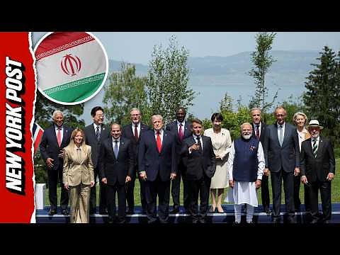 Trump Front and Center for G7 Family Photo After Iran Deal Announcement