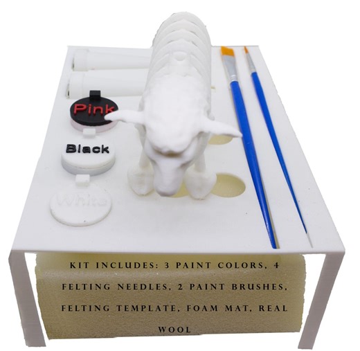 DIY Sheep Felting Kit – Beginner Needle Felting Kit With Wool, Step-by-step Guide, 4 Needles, Foam Pad, Paint & Brushes - Etsy