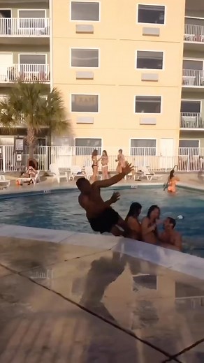 Kookslams on Instagram: "Sliding into the DMs gone wrong #pickedupthespare #poolsidebowling #toosieslide #penalty Via @daddydenz"