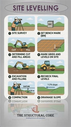 SITE LEVELLING #buildingmaterial #construction #sitelevelling #digging #levelling #surveying #slope