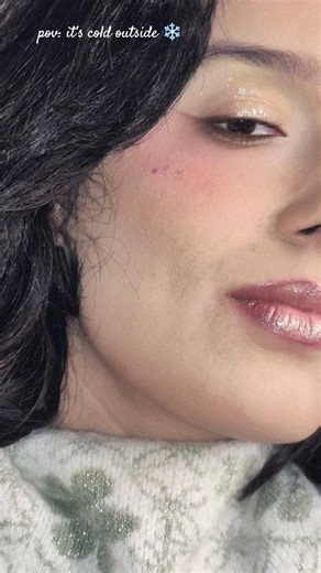 Cold Girl Makeup ❄️ Soft Flush & Glossy Glow #indianbeautycreator #editoriallook #bonbon #rosy #Ice