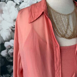 NWT SCANDAL Italy Button Down Dress with Notched Collar over‎ mini dress M silk