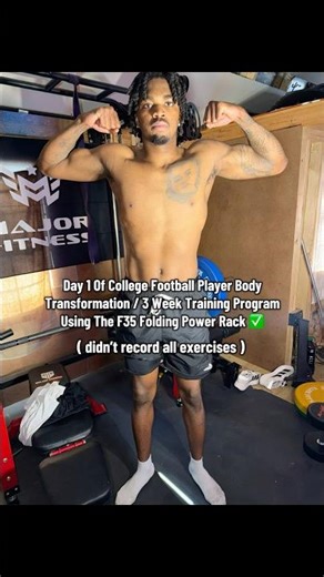 TRAINING THIS D1 FOOTBALL PLAYER TO BUILD MUSCLE & GAIN WEIGHT 🔥🔥🔥 #motivation #homeworkout