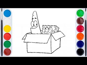 SpongeBob & Patrick in a Box | Fun Cartoon Drawing for Kids