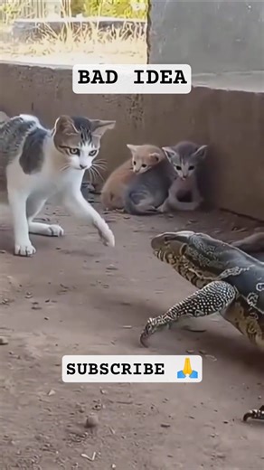 Domestic Cat Meets Giant Monitor Lizard | Who Wins?
