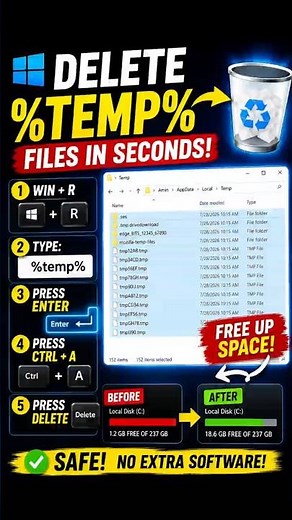 Running Out of Storage? Delete These Hidden Windows Files! 🤯