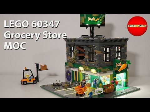 LEGO 60347 Grocery Store - MOC / MOD - Modular Building with LED lights