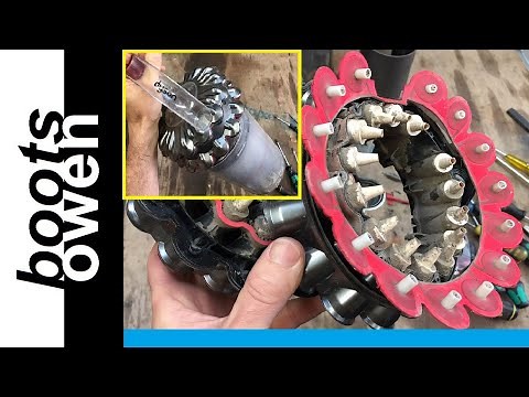 Dyson DC75 how to clean the vortex cyclone and canister: vacuum cleaner maintenance