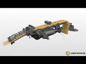 SAMPO ROSENLEW C10 and C12 Threshing mechanism animation
