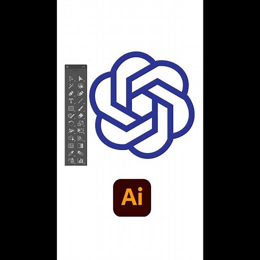 Adobe Illustrator tutorial make chat GBT Logo #chatgpt #tutorial #graphicdesign