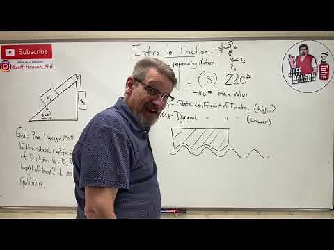 Statics: Lesson 62 - Friction is Fun, Box on an Incline