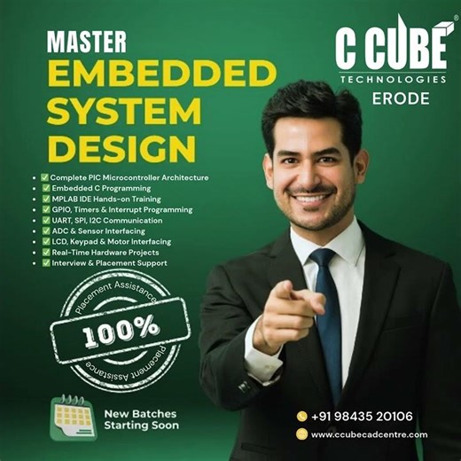Best Embedded System Course in Erode | PIC Microcontroller & Embedded C | 100% Practical Training