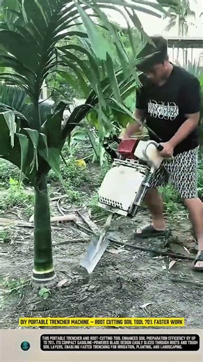 DIY Portable Trencher Machine – Root Cutting Soil Tool 70% Faster Work