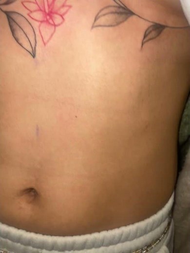 Minimalistic tattoo. Sternum and under boob.