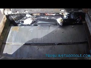 Calming ASMR Trash Compaction | Garbage Truck Crushing Smelly Trash Bags