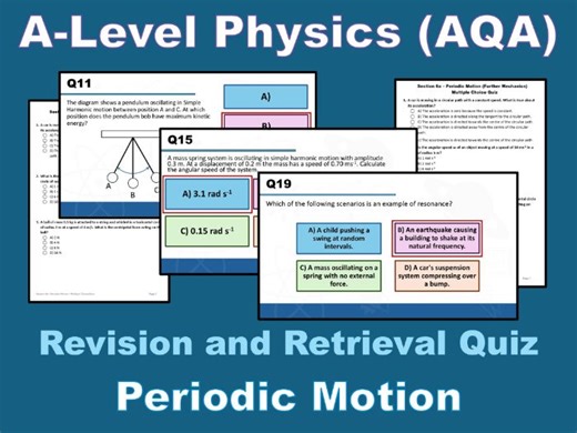 A-Level Physics - Revision Quiz - Periodic Motion (AQA) | Teaching Resources