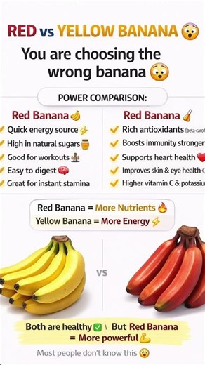 Red vs Yellow Banana 😳 Big Difference! #viral #youtubeshorts