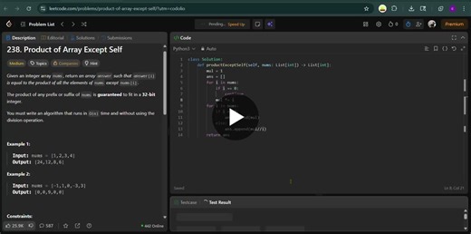 #leetcode #dsa #algorithms #coding #problemsolving #python #interviewpreparation #array #codingjourney | sanjana maharana