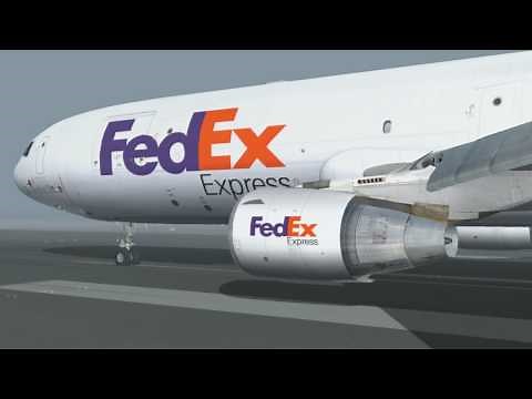 PMDG MD-11 from FedEx takeoff in extreme low visibility