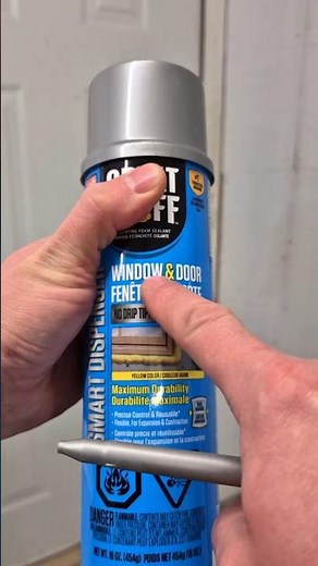 Fixing a drafty garage door #short #sprayfoam #doors #cold #fix
