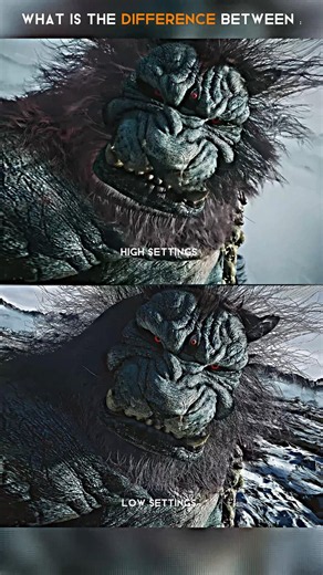 Black Myth Wukong : PC High graphics vs Low graphics 💀🗿 #wukong #gaming #viral #blackmythwukonggame
