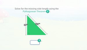 Solve for the missing side length using the Pythagorean Theorem... | Filo