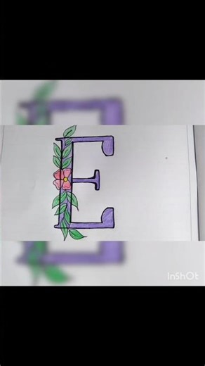 Floral Letter E – Beautiful Hand Drawn Design