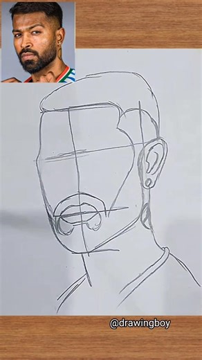 Easy Hardik Pandya Drawing #drawing