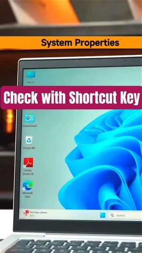 Open System Properties! Windows + Pause Shortcut | PC & Laptop #shorts