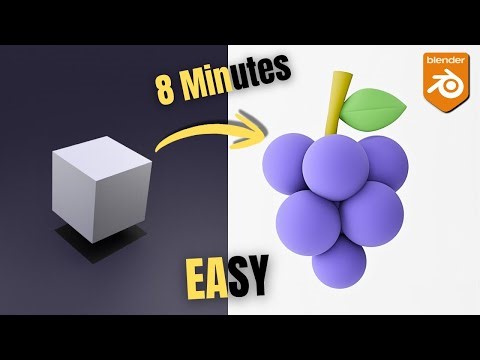 Model Grapes in 8 Minutes in Blender 5.0 ! (Beginner Friendly )