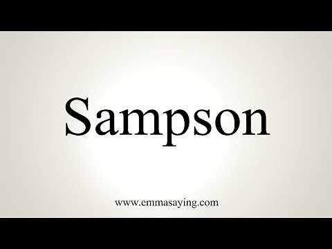 How To Pronounce Sampson