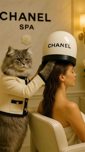 Happy Friday my dear TikTok’s friends. Image a very high fashion spa where all treatments would be given by our favorite cats and dogs friends. Everything is possible with AI 😉😉😉😘. Not affiliated with any brand. All pictures and videos are AI generated. Ai fashion, ai artist, ai art, ai art work, ai cat, ai dog, ai lovers, spa treatments, luxury Spa, cats lovers, dog lovers, spa fantasy, spa storytelling, Chanel lovers, Chanel fashion, Chanel community, Chanel addicted, luxury lifestyle, Par