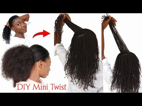 HOW TO: DIY Fluffy Mini Twist For Fast Hair Growth | Natural Hair Protective Style | Full Tutorial