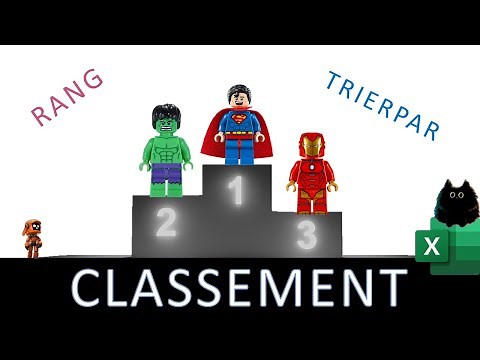 Classement avec Excel : utilisez les fonctions RANG, EQUATION.RANG et TRIERPAR
