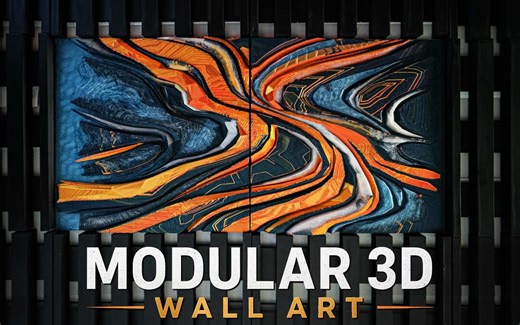 Modular 3D Wall Art Panels | Textured Geometric Abstract Decor (magnetic Mount) - Etsy