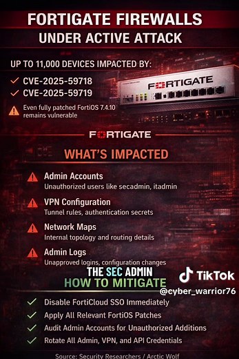 FortiGate Firewalls Compromised: Immediate Mitigation Needed