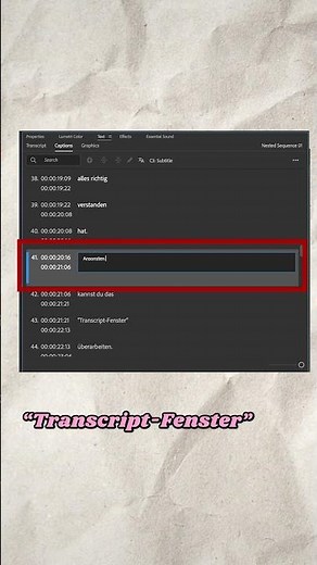 einfügen von Untertitel in Premiere Pro #educationalvideos #shorts #fyp