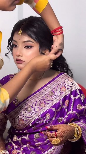 Bride❤️ She @antika_lona Bridal booking going on 2025-26 Booked your special date with us, @moumita_the.makeup.artist Contact no- 7595941475 #bride #wedding #bridal #reception #receptionlook #weddinglook #bridemakeup #makeup #makeupartist #kolkatamakeupartist #weddingmakeup #viral #reels #trendingreels | Moumita - The Makeup Artist