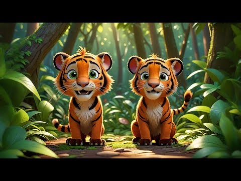 Three Tiny Tigers Tap in Tune | Jungle Dance Song for Kids | Nursery Rhymes and Baby Songs