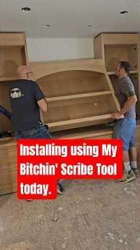 How the Bitchin Scribe Tool helped us on today's install. #BitchinScribeTools #cabinetmaker #diy